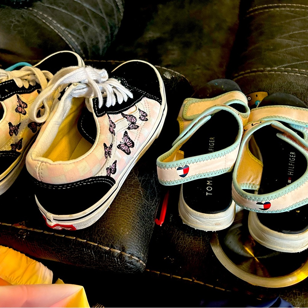 Vans and Tommy Hilfiger kid shoes.  Like new.  Size 1-2